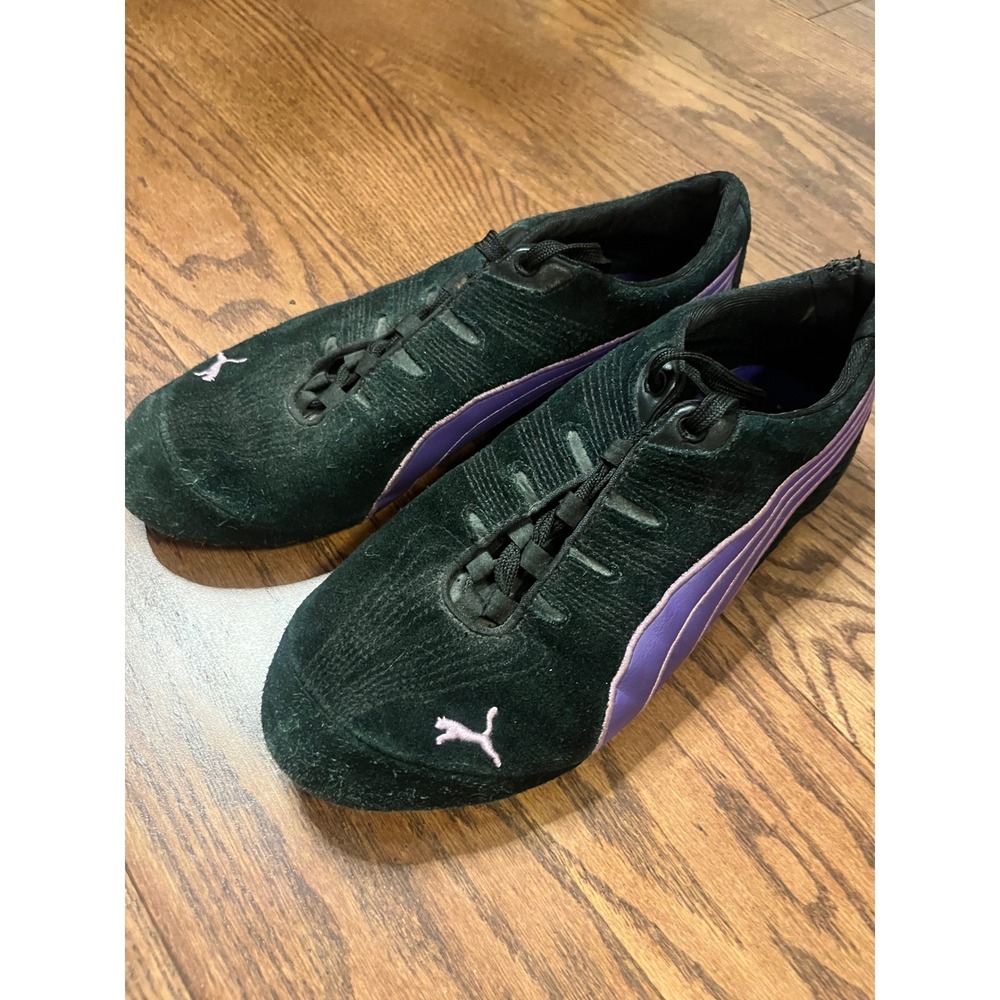 Puma Speed Cat SD Black Purple Suede Low Top Sneakers 350523 06 Womens 7.5